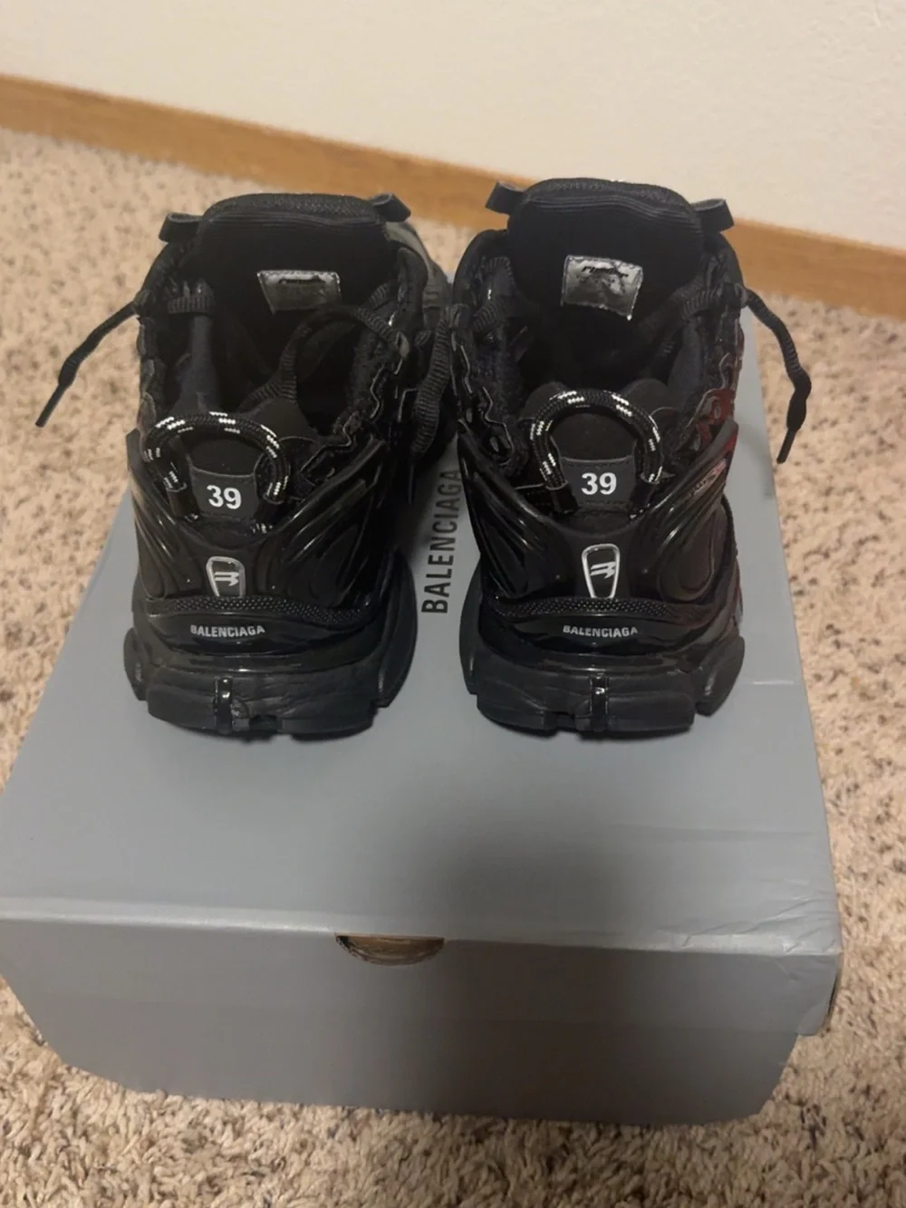 Balenciaga Kids Black Triple S-Style Sneakers